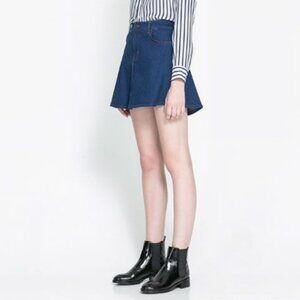 Zara Denim Skater Skirt